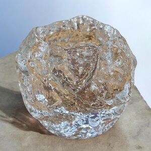 Tea light “ice” candle holder.